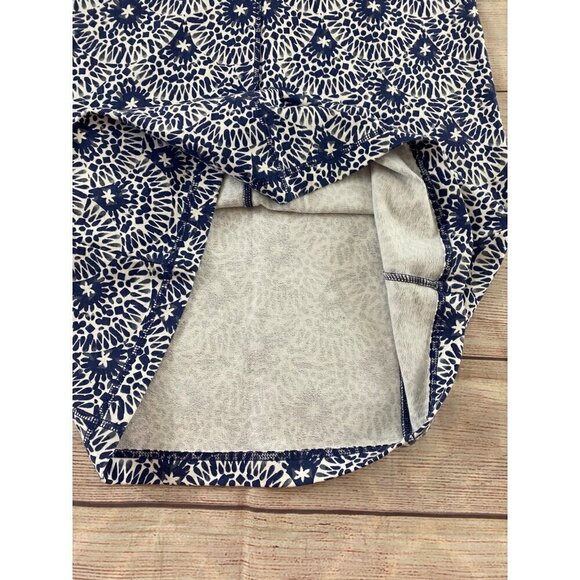 T By Talbots Women's Blue Printed A Line Soft Cotton Dress - SP - Picture 10 of 12